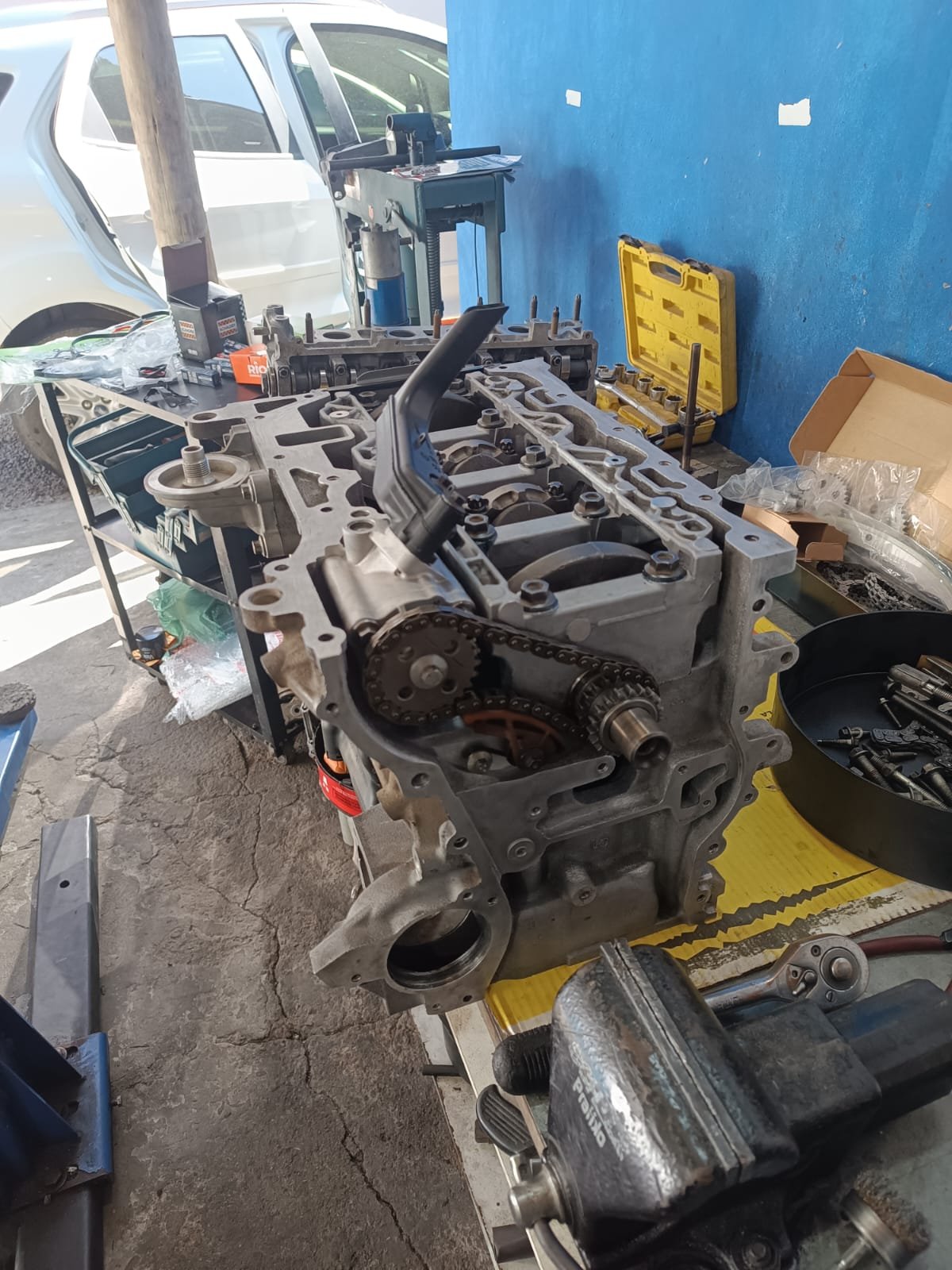 Manutenção de corrente e motor — Mecânica R.Z Power São José SC